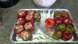 Cooking : "Cherry Bombs" (Meat Stuffed Cherry Peppers)
