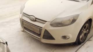 Ford Focus 3, 2 литра, холодный запуск, -35, звук двигателя