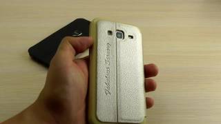 ОБЗОР: Модный Кожаный Чехол-Книжка для Samsung Galaxy J3 SM-J320 (J3109) 2016 года "Boostar"