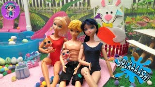 Bebés LOL surprise Rutina de PASCUA con mamá Marinette y Chloe en familia ? Videos de Ladybug y LOL