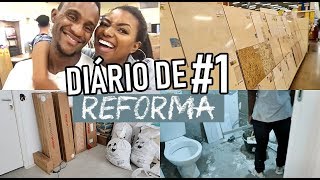 DIÁRIO DA REFORMA #1 COMPRANDO REVESTIMENTOS E MUITO QUEBRA QUEBRA
