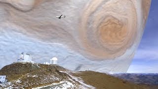 Impactante visión de los planetas gigantes del sistema solar acercándose a la atmósfera