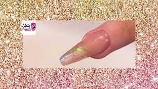 Come Incapsulare il Glitter in Micro Fibra su Unghia Trasparente - Tutorial Naio Nails