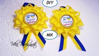 Брошь звездочка по шаблону из репсовой ленты/МК/DIY