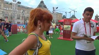 World Championship 2018. Football Park on Red Square and Nikolskaya street