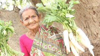 Grandma's special Radish Recipe in Village Style || Myna Street Food || Food Info