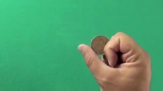 Фокус с монетой и его обучение.The trick with the coin and its training.