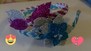 Очень красивые Ободки своими руками из фоамирана/DIY kanzashi
