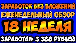 Заработок без вложений лучшие сайты еженедельный обзор №18