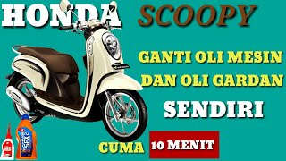video ganti oli mesin dan oli gardan honda scoopy
