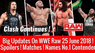 Huge Updates On WWE Raw 25 June 2018 Highlights ! Spoilers ! Matches ! WWE Raw 6/25/2018