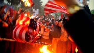 Iran burns U.S. flag after Trump pulls out of nuclear deal