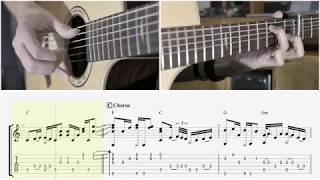 10.000 Reasons - Matt Redman - Tab Playthrough / Fingerstyle Guitar Tutorial
