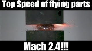 Exploding Ball Bearing with Hydraulic Press at 320 000FPS!!
