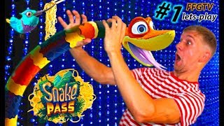 Смешная ЗМЕЙКА Лапша СИМУЛЯТОР ЗМЕИ красивая и яркая игра  Snake Pass от канала FFGTV