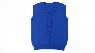 Вязаный жилет для мальчика . Knit vest for boys .