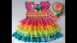 Детское Платье Крючком на Год 2019/ Children's Dress Crochet for Year / Kinder Kleiderhaken für Jahr
