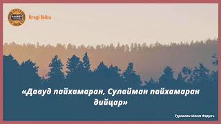 Пайхамарийн дийцарш - Давуд пайхамар а, Сулайман пайхамар а