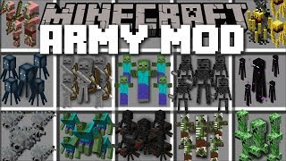 Minecraft ARMY MOD / FIGHT OFF EVIL ZOMBIE APOCALYPSE WITH YOUR OWN ARMY!! Minecraft