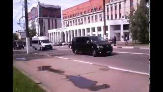 Кортеж Медведева в Кирове - 17 июня 2014