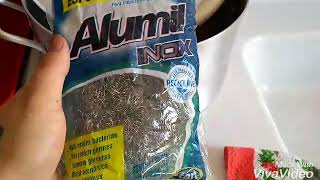 Resenha, Esponja de Aço Inox Alumil da Start Química.