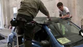 日産マーチカーボンシートパートラッピング　NISSAN MARCH Wrapping