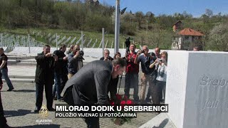 Milorad Dodik položio cvijeće u Potočarima