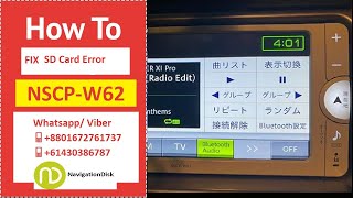 Toyota NSCP w62 English language change SD Card | NSCP W62 E000000A Error Solution