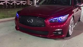 2013-2016 Infiniti Q50 Starry Night Halos RGB Chasing Halo Retrofit