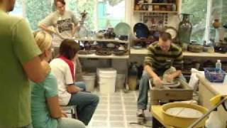 beginners pottery adult  class 1st session