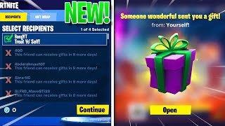NEW "GIFTING SYSTEM" Update In FORTNITE! - LEAKED Gifting Gameplay! (Fortnite Battle Royale)