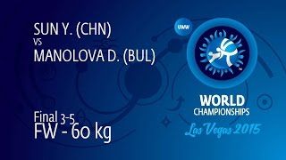 BRONZE FW - 60 kg: D. MANOLOVA (BUL) df. Y. SUN (CHN), 3-1
