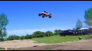RC ADVENTURES - Racing with Giant RC Trucks - HPI Baja 5T vs Losi 5T