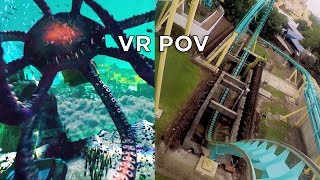 Kraken Unleashed VR POV Side-by-Side Comparison at SeaWorld Orlando