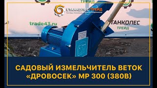 Садовый измельчитель веток "Дровосек" модификации МР300 на 380 Вольт