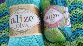 Посылочка с пряжей. ALIZE DIVA. ALIZE MISS. Анонс проектов