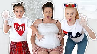 PREGNANT BELLY CAST ON OUR MOM!
