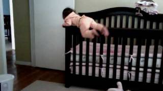 Baby Alcatraz 2 (safety disclaimer: adult right out of shot to catch her if falling)