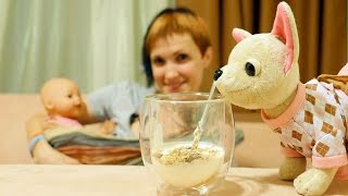 Про куклу Baby Born и собачку ChiChi Love. Готовим йогурт