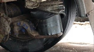 Взорвалась подушка прицепа ) Не удачный рейс )