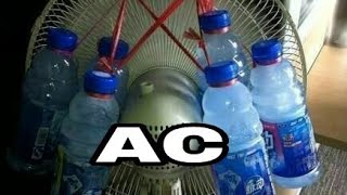 How to make air conditioner at home using Plastic Bottle - Simple life hacks