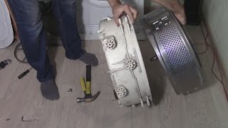 Замена подшипника в стиральной машине с неразборным баком, своими руками.