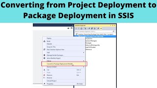 50 Converting from Project Deployment to Package Deployment