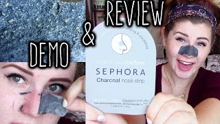 SEPHORA CHARCOAL NOSE STRIP DEMO & REVIEW UP CLOSE UP MACRO LENS SHOTS
