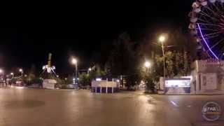 Цветной бульвар ночью в Тюмени (таймлапс, timelapse)