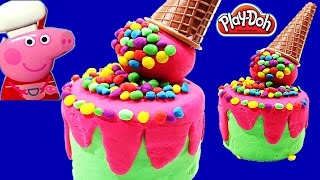 Торт с мороженым и Свинка Пеппа из пластилина Плей До. Обучающие и развивающие видео для детей