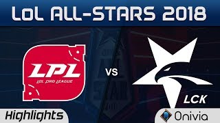 LPL vs LCK Highlights LoL All Stars 2018