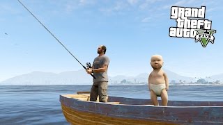 ТРЕВОР С СЫНОМ НА РЫБАЛКЕ! - GTA 5 РЕАЛЬНАЯ ЖИЗНЬ
