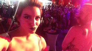 Latex Models Off & On the Runway
