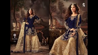 Simple Embroidered Pakistani suit design ideas for college office wear/Salwar suit design ideas
